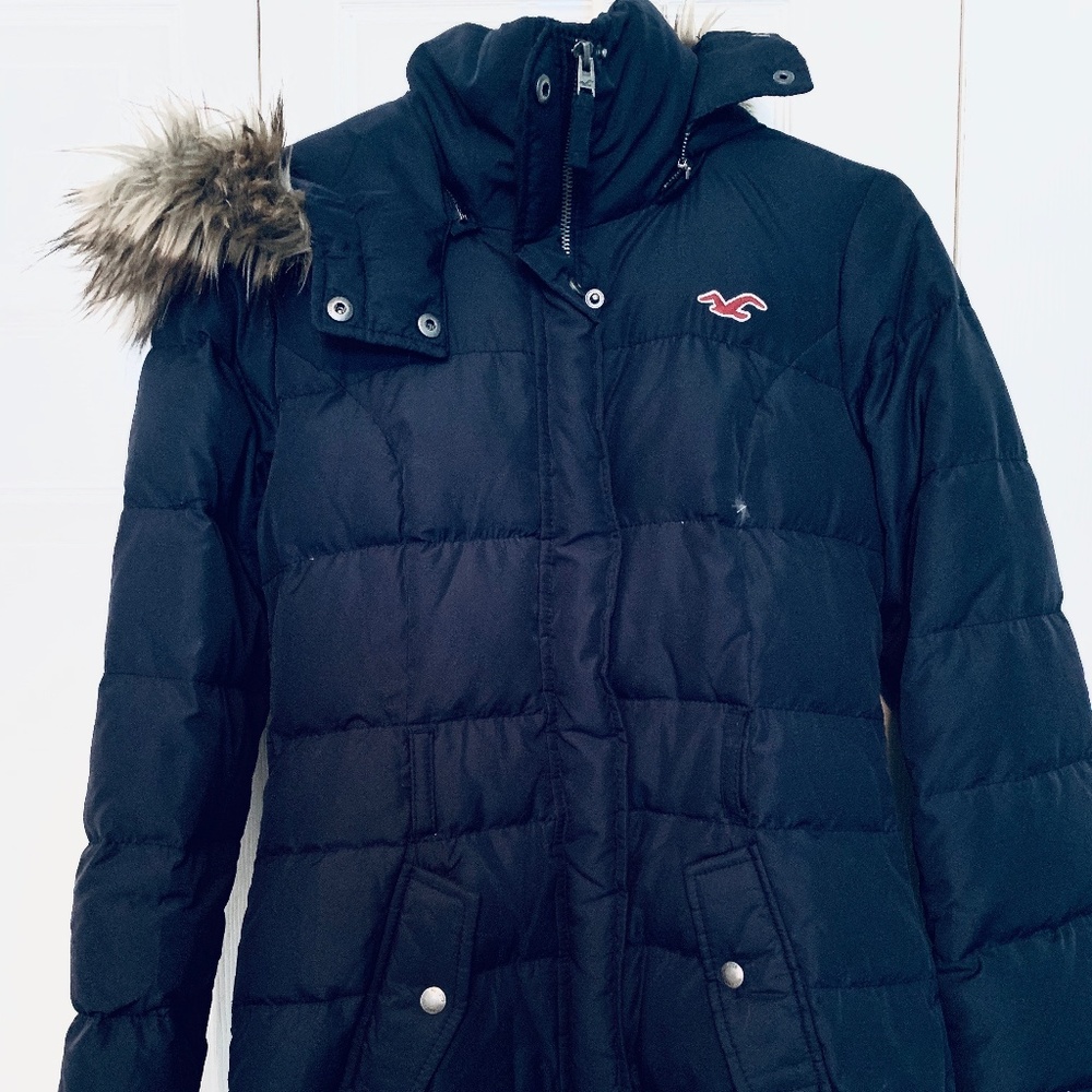 Hollister Navy Winter Coat **Great Condition**